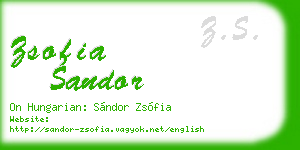 zsofia sandor business card