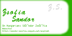 zsofia sandor business card